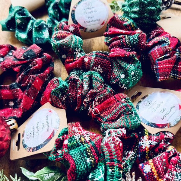 Tartan Christmas - Scrunchies Red/Green