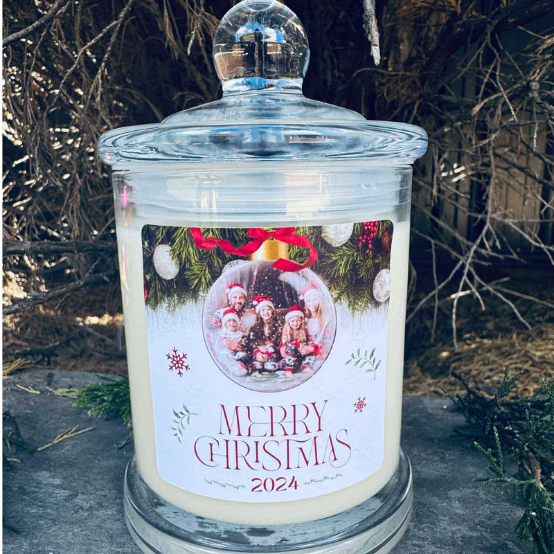 Personalised Photo Christmas Candle