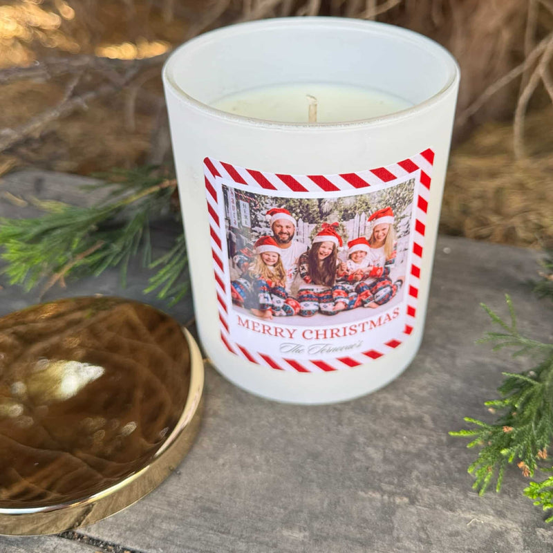 Personalised Photo Christmas Candle