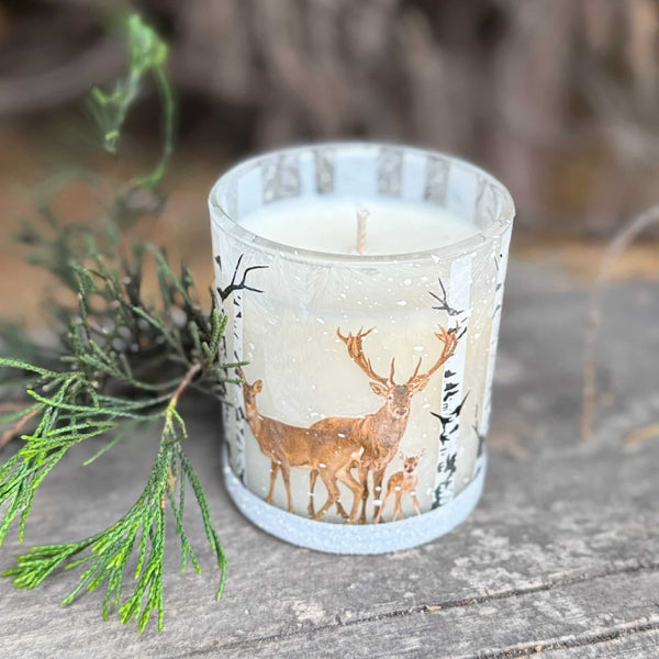 Scandi Snow Deer - Candle