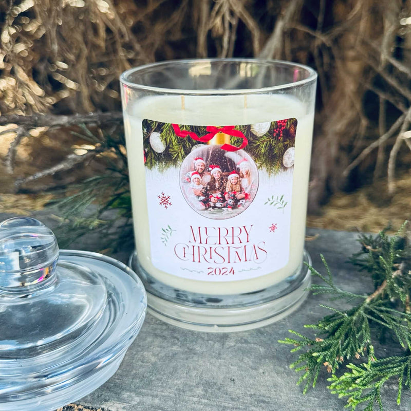 Personalised Photo Christmas Candle