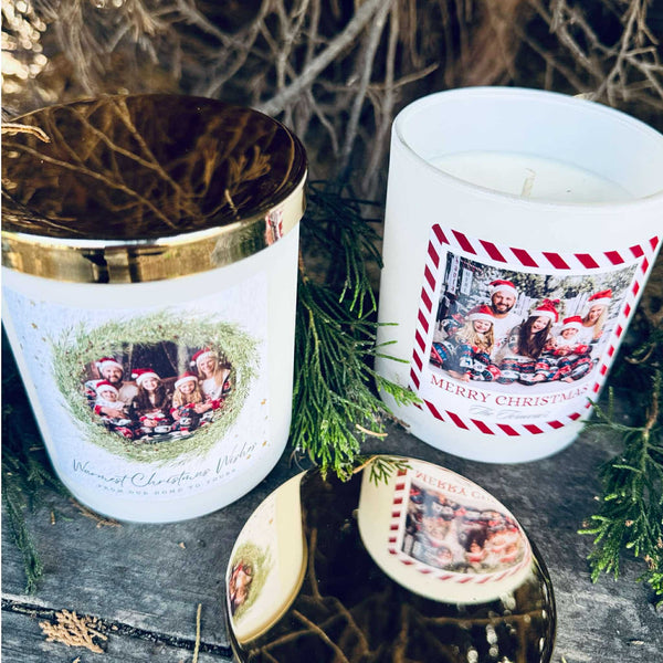 Personalised Photo Christmas Candle