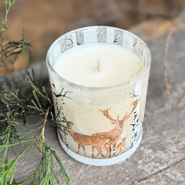 Scandi Snow Deer - Candle