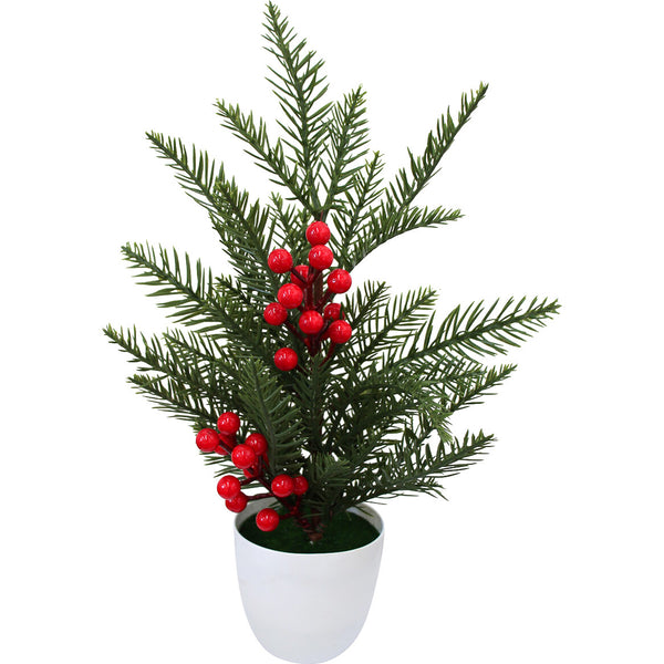 Christmas Tree With Berries Pot