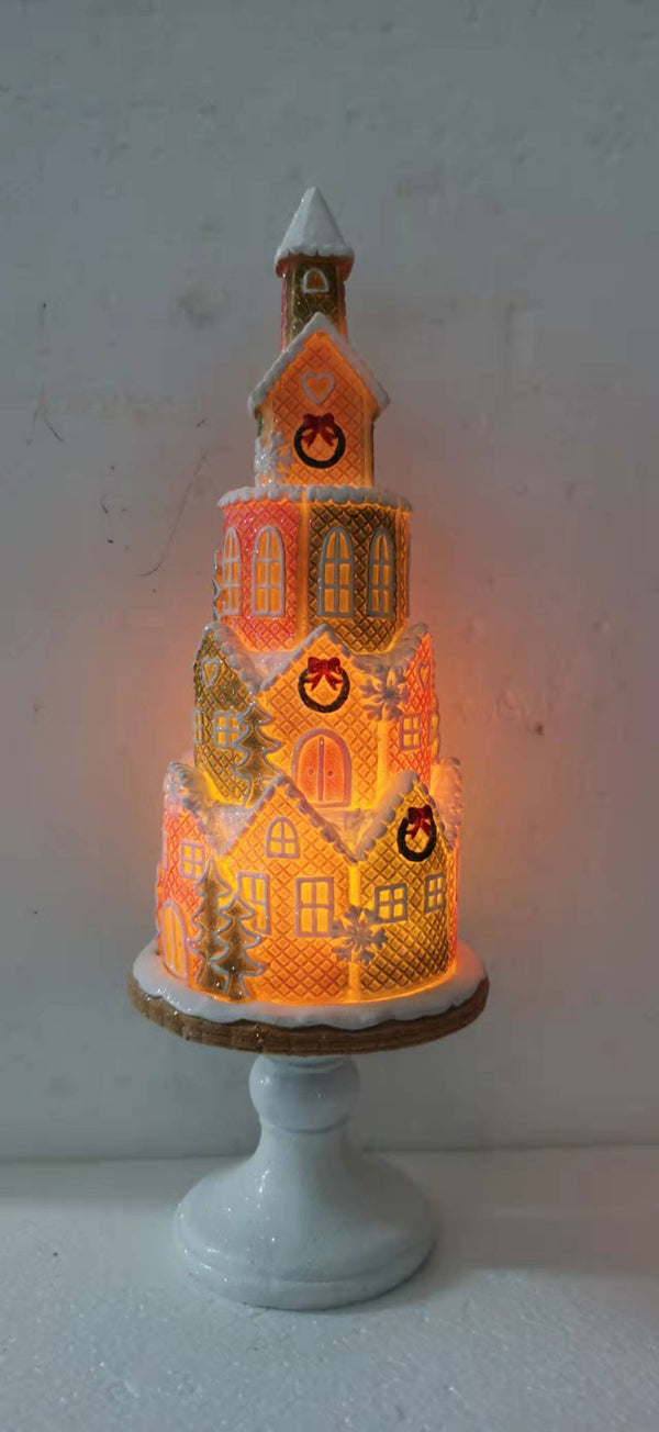 Resin LED Cake House